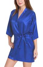 Satin Babydoll Belted Kimono Nightwear Robe Nightdress For Women