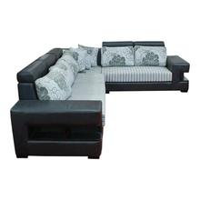Sunrise Furniture HS-35 L-Shape Wooden Sectional Sofa - Black/Grey