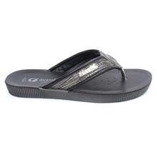 aeroblu Black/Grey Textured Slippers For Men - VD46