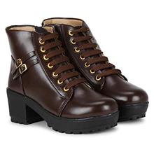 Kvest Synthetic Leather Casual Boots Shoes for Women and