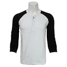 Men’s Full Sleeves T-Shirt- White/Black