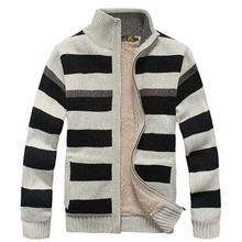 New Striped Men`s Sweater Cardigan