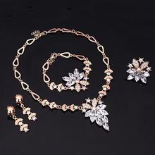 Fashion Women's Wedding Bracelet Necklace Jewelry Set