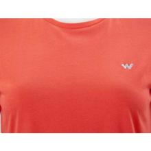 Wildcraft Crew Solid T-Shirt For Women - Coral Pink