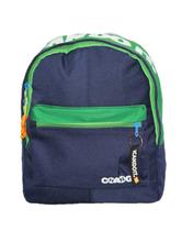 Navy/Green Polyester Backpack For Boys