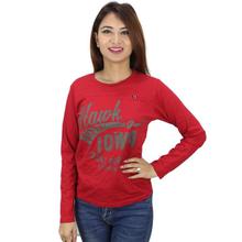 Red Printed T-shirt For Women