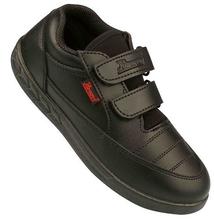 Paragon School Shoes Classic Velcro for Boys-Black/White (00770)