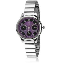 Titan Tagged Purple Dial Chronograph Watch For Women - 2481SM01