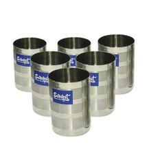 Everest Stainless Steel Deepline Glass - 400ml - Set Of 6