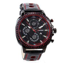 Longbo 80198G Black/Red Dial Watch For Men