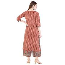 Harshana Women's Cotton Printed Kurta With Palazzo Set