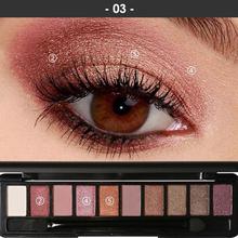 FOCALLURE 10 colors pigmented eyeshadow palette easy to wear