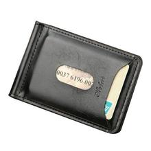 Magnetic Money Clip Wallet Men Leather Purse Minimalist