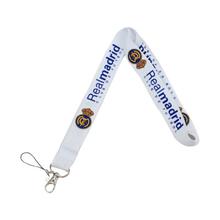 White/Blue Real Madrid Printed Lanyard Keyring