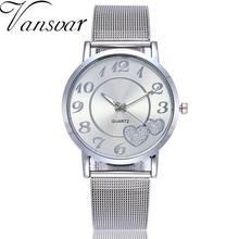 SALE- Women's  Mesh Love Heart Dial Wristwatch