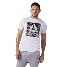 Reebok White Camo Logo Training T-Shirt For Men - CF3848