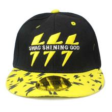 Black/Yellow Swag Shining God Snapback Cap For Men