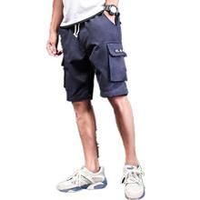 Men's casual shorts _2019 summer men's multi-bag shorts