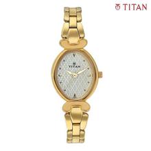 Titan 2454YM02 Golden Stainless Steel Strap Analog  Watch For Women