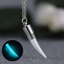 Jewelry Glow In the Dark Necklace Glass Bottle Necklace Pendant
