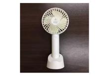 USB rechargeable Mini portable handheld desktop portable fan (with mobile phone holder)