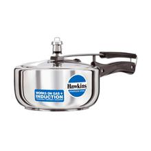 Hawkins Stainless Steel Pressure Cooker (Works On Gas And Induction)- 5 L