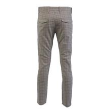 Slim Fit Check Chinos Pant For Men-Grey