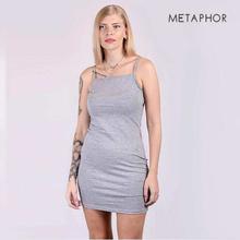 METAPHOR Grey Casual Bodycon Dress (Plus Size) For Women - MD04C