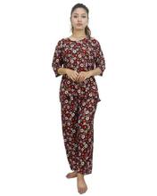 Multicolored Cotton Printed Pajama Set For Women