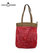 David Jones Womens Red Eco-Leather Tote Bag-CM5130