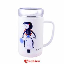 Archies Ceramic Mug with Lid [I and You Going on a Ride] 200ml