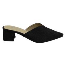 Glittery Block Heeled Sandals For Women