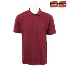 Maroon Solid 100% Cotton Polo T-Shirt For Men