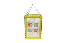 Yellow Leaf Patched Lokta Paper Rectangular Lamp Diffuser