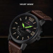 NaviForce NF9143 Day Date Function Analog Watch - Black