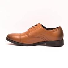Caliber Shoes Leather Tan Brown Lace Up Formal Shoes For Men - ( K518L)