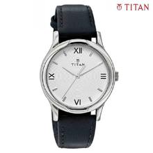 Titan 1580SL01 Black Strap White Dial Watch For Men