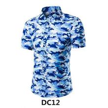 2018 new Hawaiian men's casual short-sleeved shirt