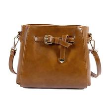 PU Leather Shoulder Crossbody and Barrel Bag for Women (Brown 41001397)