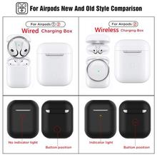 Earphone Case For Apple AirPods 2 Silicone Cover Wireless Bluetooth Headphone Air Pods Pouch Protective For AirPod Silm Case