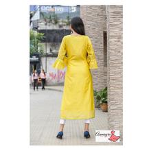 Mustard Straight Kurti