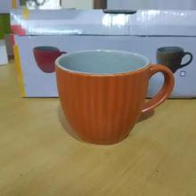 Tulip Orange Ceramic Marble Tea Coffee Cup Set 180ML-Set Of 6