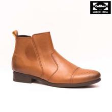 Caliber Shoes Tan Brown Slip On Lifestyle Boots For Men - ( K501 C)