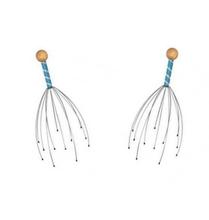 2 Pack - Hand Held Scalp Head Massager - Set of Two (Colors May Vary)