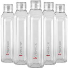 Cello Venice Plastic Bottle Set, 1 Litre, Set of 5, Assorted