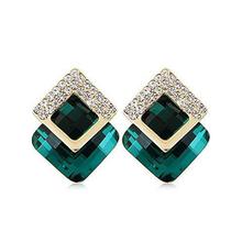 Shining Diva Fashion 18K Gold Plated Crystal Stud Earrings For Women &