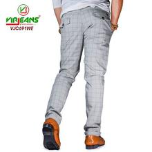 Virjeans Slim Fit Check Cotton Pant Blue-(VJC 691)