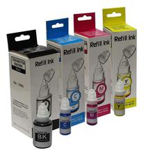 Set Of 4 Multicolored Refill Ink Bottle For Canon Printers