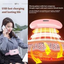 Waist Belt Menstrual Heating Pad with Massager Adjustable Temperature Pain Relief