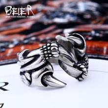 Unique Dragon Claw Ring For Men Fashion Stainless Steel